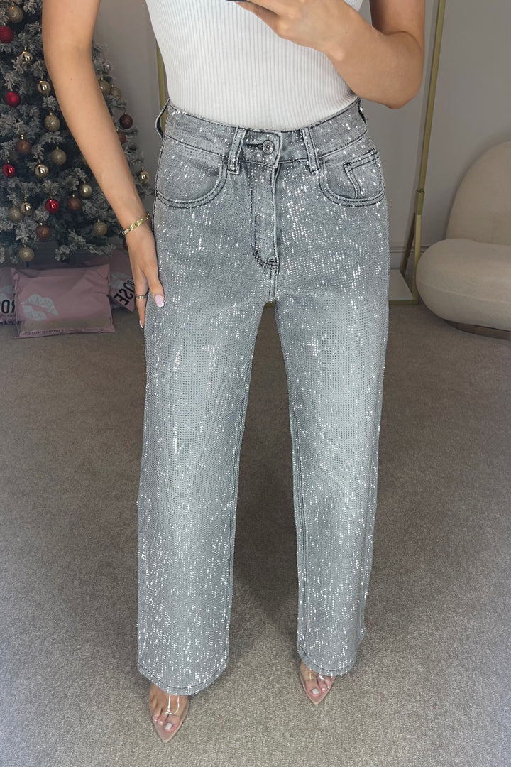 Sparkling Glow High Waist Jeans