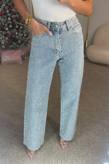 Sparkling Glow High Waist Jeans