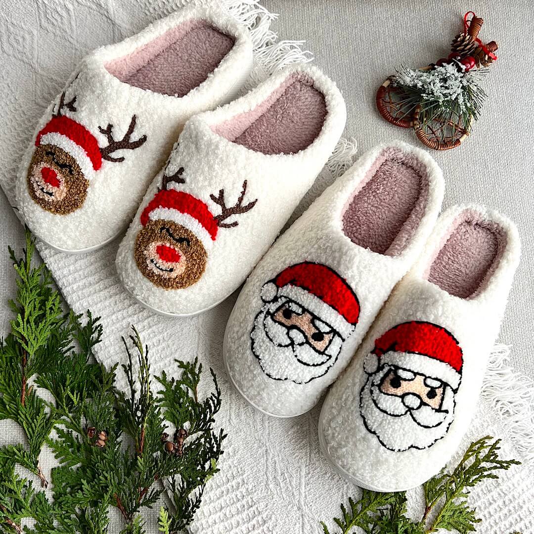 Joyful Christmas Slippers