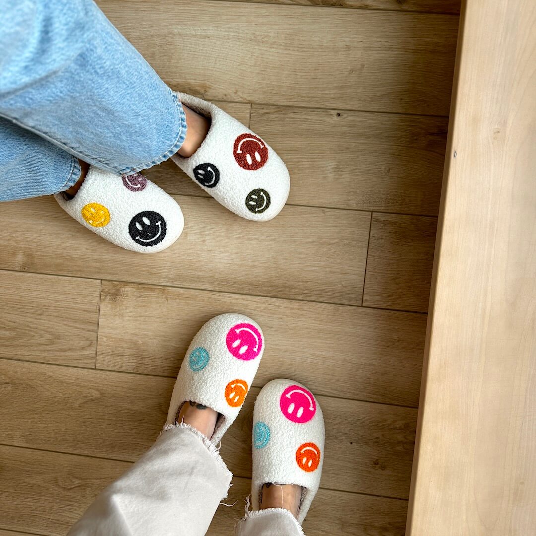 Colorful Happy Face Slides Slippers