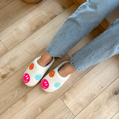 Colorful Happy Face Slides Slippers